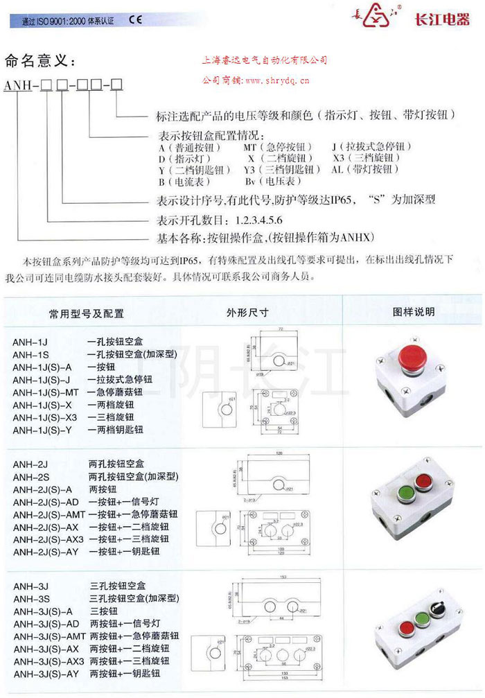ANH-J系列一孔按钮盒