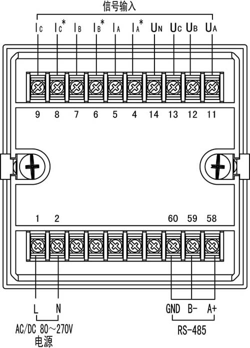 PD194UI-9K4 3相4线接法