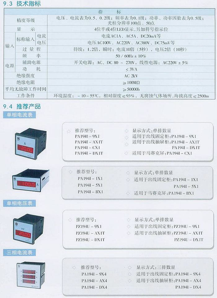 X系列数显电测表